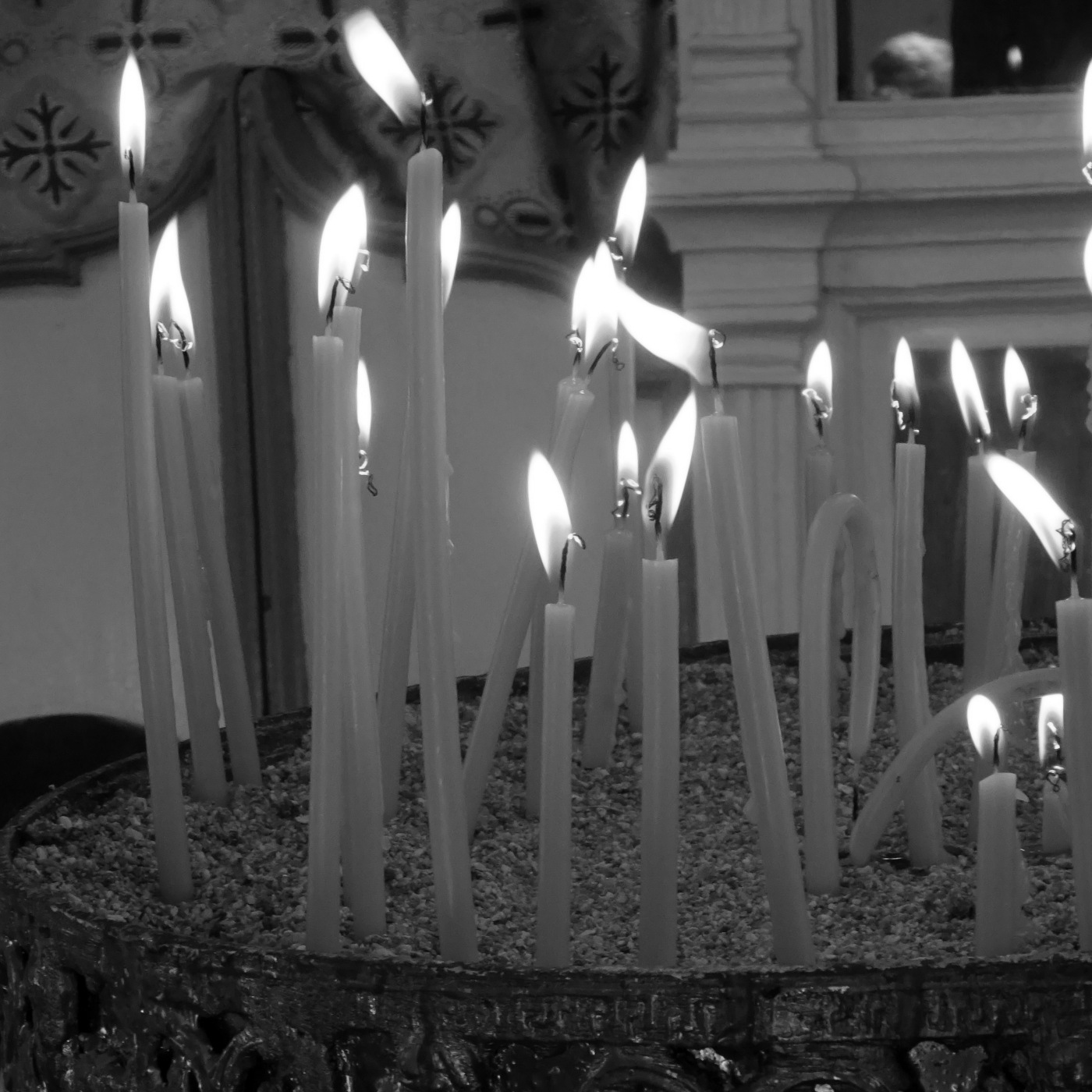 Long burning, and melting church candles